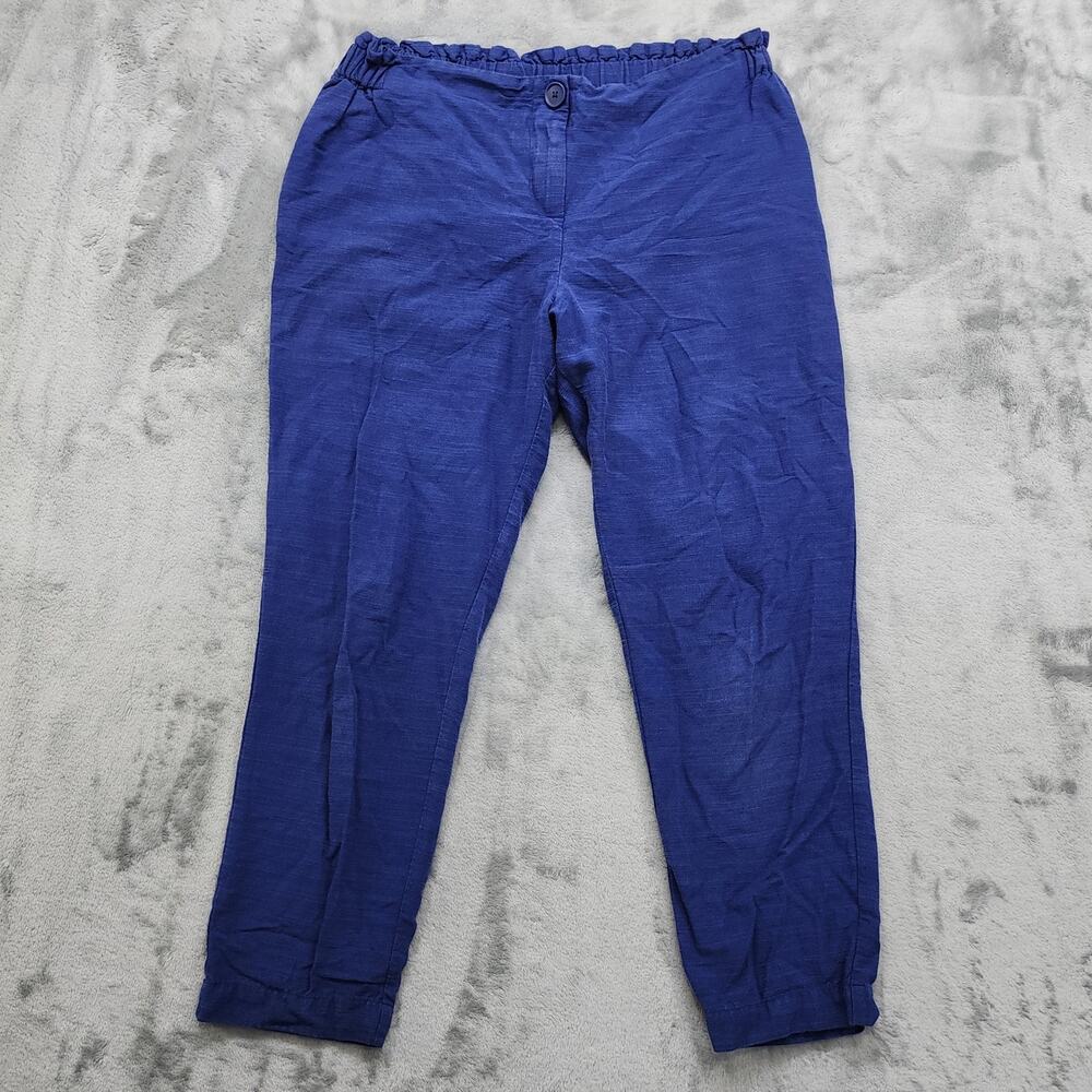 The Nines By Hatch Pant Womens XS Blue‎ Stretch Cotton Twill Crop Airy Maternity